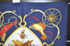Authentic HERMES Carre 90 Scarf "SPRINGS" Silk Navy 0519K