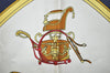 Authentic HERMES Carre 90 Scarf "SPRINGS" Silk Navy 0519K