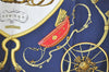 Authentic HERMES Carre 90 Scarf "SPRINGS" Silk Navy 0519K