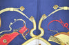 Authentic HERMES Carre 90 Scarf "SPRINGS" Silk Navy 0519K