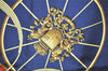 Authentic HERMES Carre 90 Scarf "SPRINGS" Silk Navy 0519K