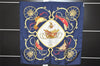 Authentic HERMES Carre 90 Scarf "SPRINGS" Silk Navy 0519K