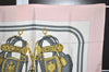 Authentic HERMES Carre 90 Scarf "BRIDES de GALA par" Silk Pink 0520L