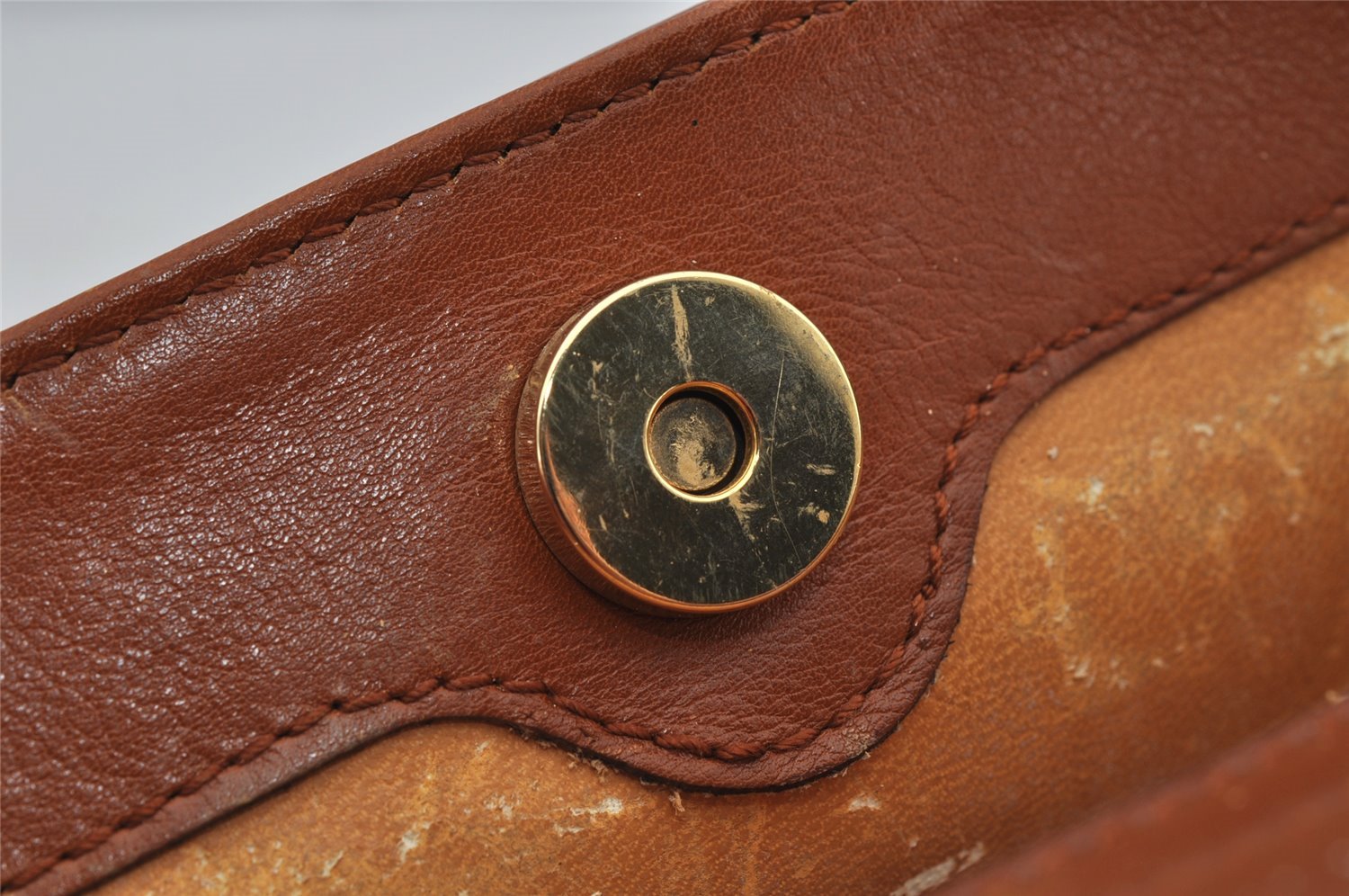 Authentic GUCCI Bamboo 2Way Shoulder Hand Bag Purse Leather Brown Junk 0522K