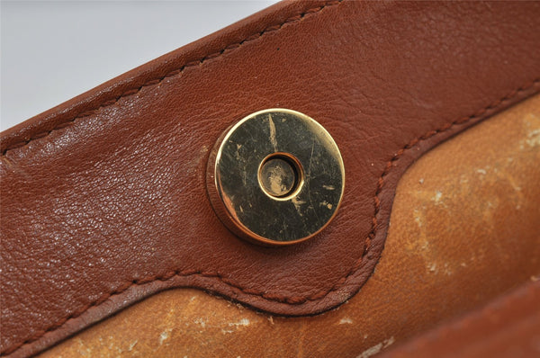 Authentic GUCCI Bamboo 2Way Shoulder Hand Bag Purse Leather Brown Junk 0522K