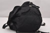 Authentic PRADA Vintage Nylon Tessuto Leather Backpack Black 0523J