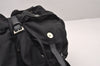 Authentic PRADA Vintage Nylon Tessuto Leather Backpack Black 0523J