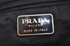 Authentic PRADA Vintage Nylon Tessuto Leather Backpack Black 0523J