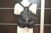 Authentic PRADA Vintage Nylon Tessuto Leather Backpack Black 0523J