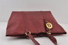 Authentic FENDI Vintage Zucchino Shoulder Tote Bag PVC Leather Red 0524J