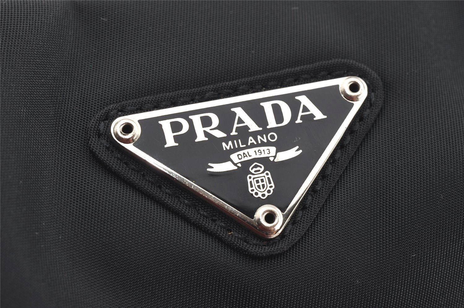 Authentic PRADA Vintage Nylon Tessuto Shoulder Hand Bag Black 0524K