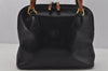 Authentic GUCCI Bamboo 2way Shoulder Hand Bag Purse Leather Black Junk 0525J