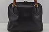 Authentic GUCCI Bamboo 2way Shoulder Hand Bag Purse Leather Black Junk 0525J