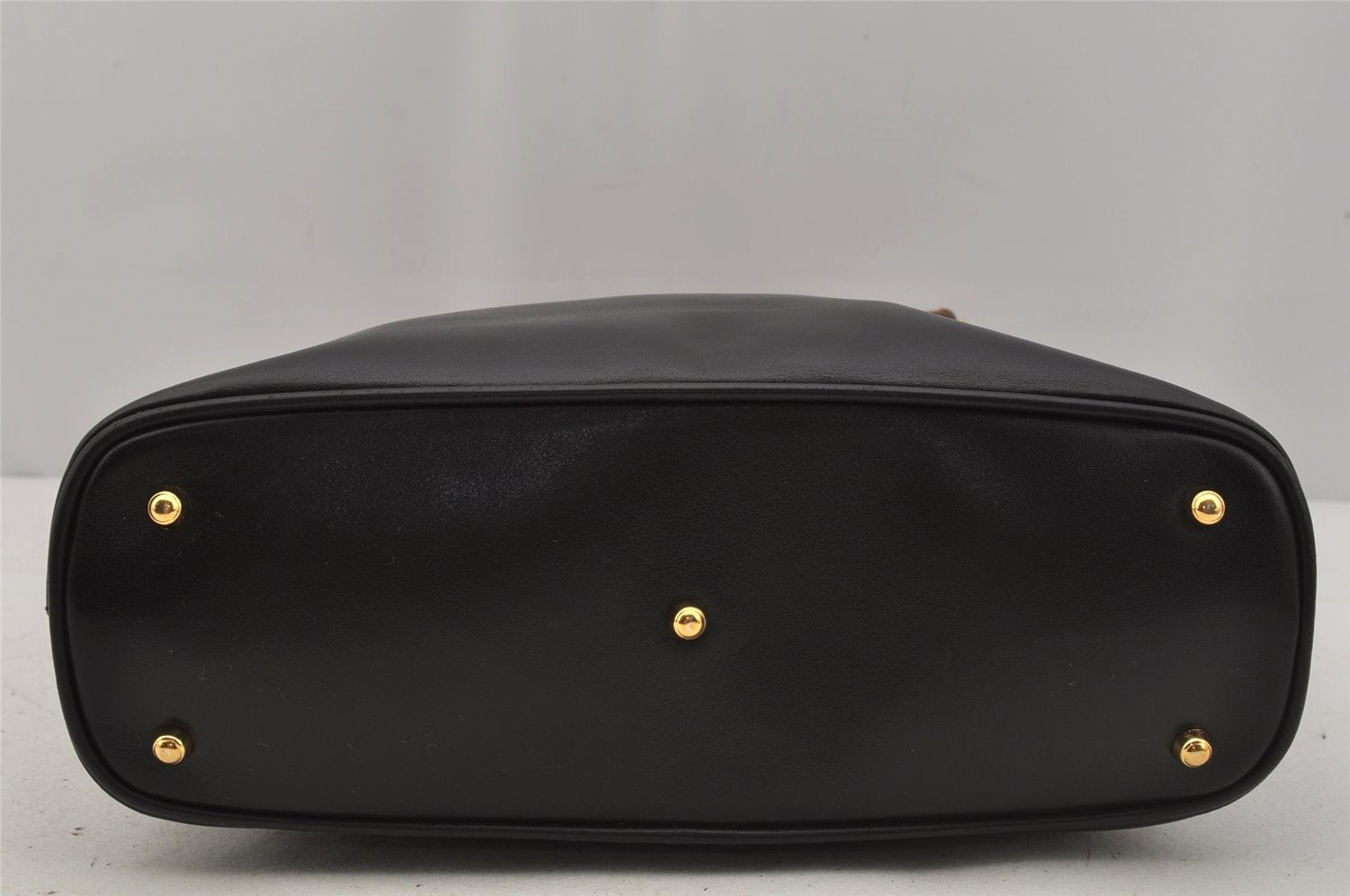 Authentic GUCCI Bamboo 2way Shoulder Hand Bag Purse Leather Black Junk 0525J