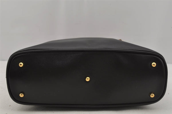 Authentic GUCCI Bamboo 2way Shoulder Hand Bag Purse Leather Black Junk 0525J