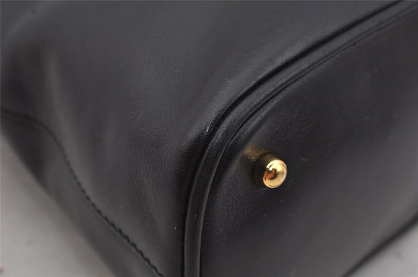 Authentic GUCCI Bamboo 2way Shoulder Hand Bag Purse Leather Black Junk 0525J