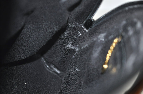 Authentic GUCCI Bamboo 2way Shoulder Hand Bag Purse Leather Black Junk 0525J