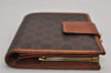 Authentic CELINE Macadam Blason Pattern Bifold Wallet PVC Leather Brown 0525K