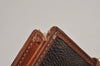 Authentic CELINE Macadam Blason Pattern Bifold Wallet PVC Leather Brown 0525K