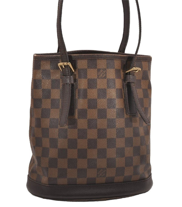Authentic Louis Vuitton Damier Marais Bucket Shoulder Tote Bag N42240 LV 0526J