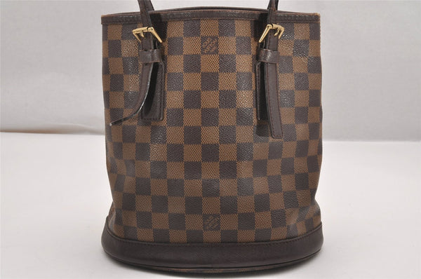 Authentic Louis Vuitton Damier Marais Bucket Shoulder Tote Bag N42240 LV 0526J