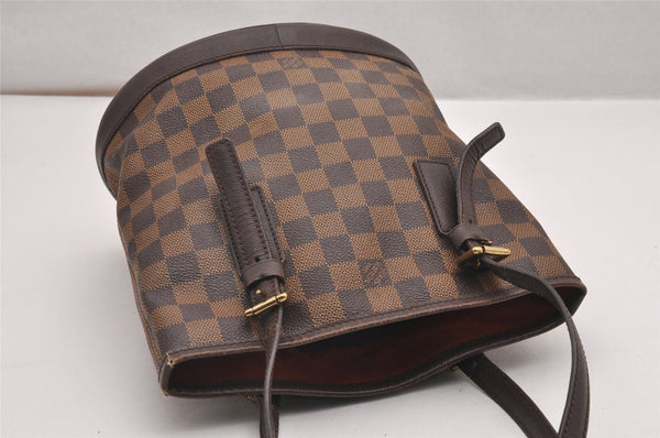 Authentic Louis Vuitton Damier Marais Bucket Shoulder Tote Bag N42240 LV 0526J