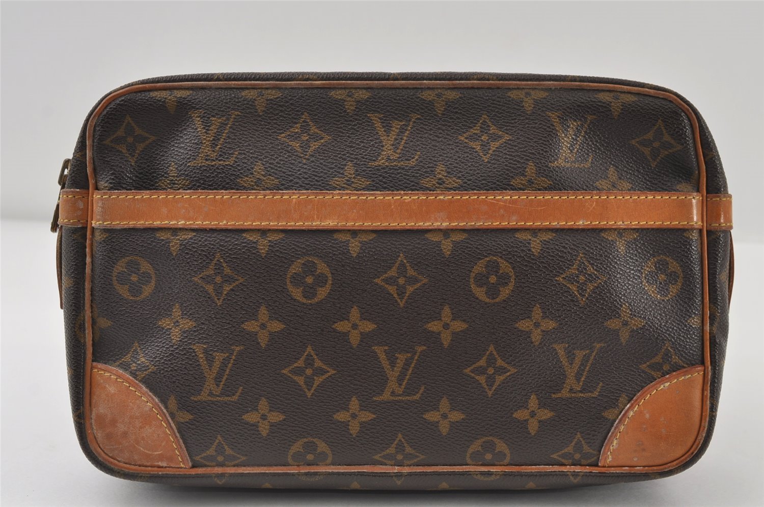 Authentic Louis Vuitton Monogram Compiegne 28 Clutch Hand Bag M51845 LV 0527J