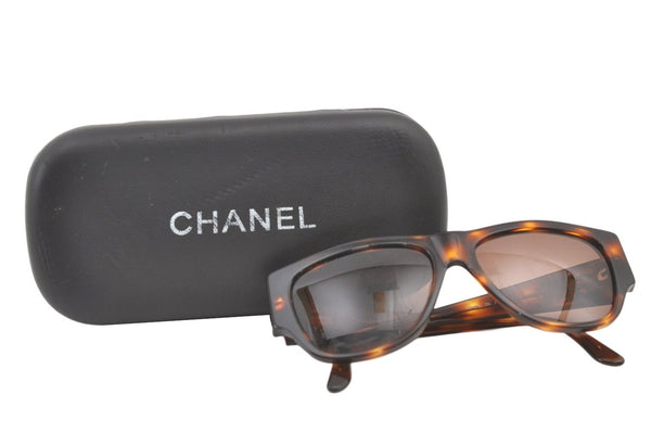 Authentic CHANEL Sunglasses Tortoise Shell CC Logos 04153 Plastic Brown 0527K