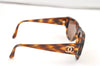 Authentic CHANEL Sunglasses Tortoise Shell CC Logos 04153 Plastic Brown 0527K