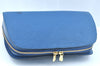 Authentic Louis Vuitton Epi Dauphine GM Cosmetic Pouch Blue M48435 LV 0528I