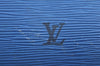 Authentic Louis Vuitton Epi Dauphine GM Cosmetic Pouch Blue M48435 LV 0528I