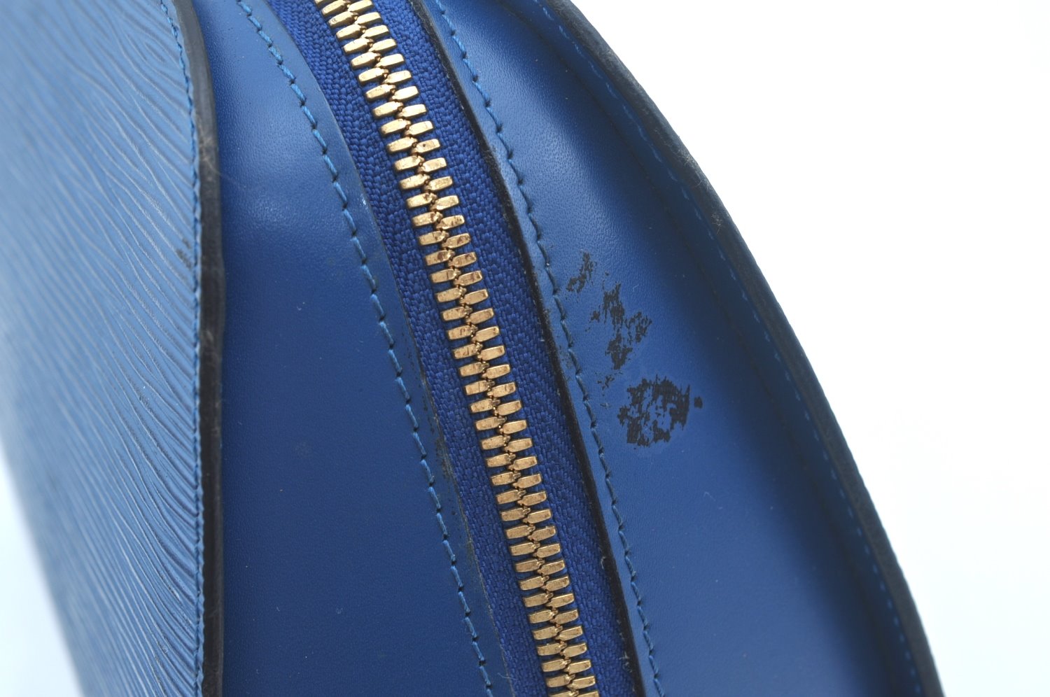 Authentic Louis Vuitton Epi Dauphine GM Cosmetic Pouch Blue M48435 LV 0528I