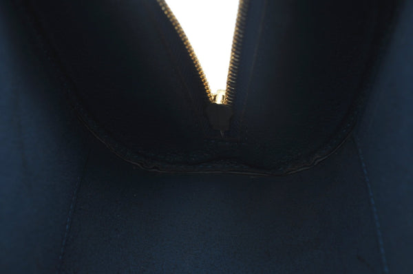 Authentic Louis Vuitton Epi Dauphine GM Cosmetic Pouch Blue M48435 LV 0528I