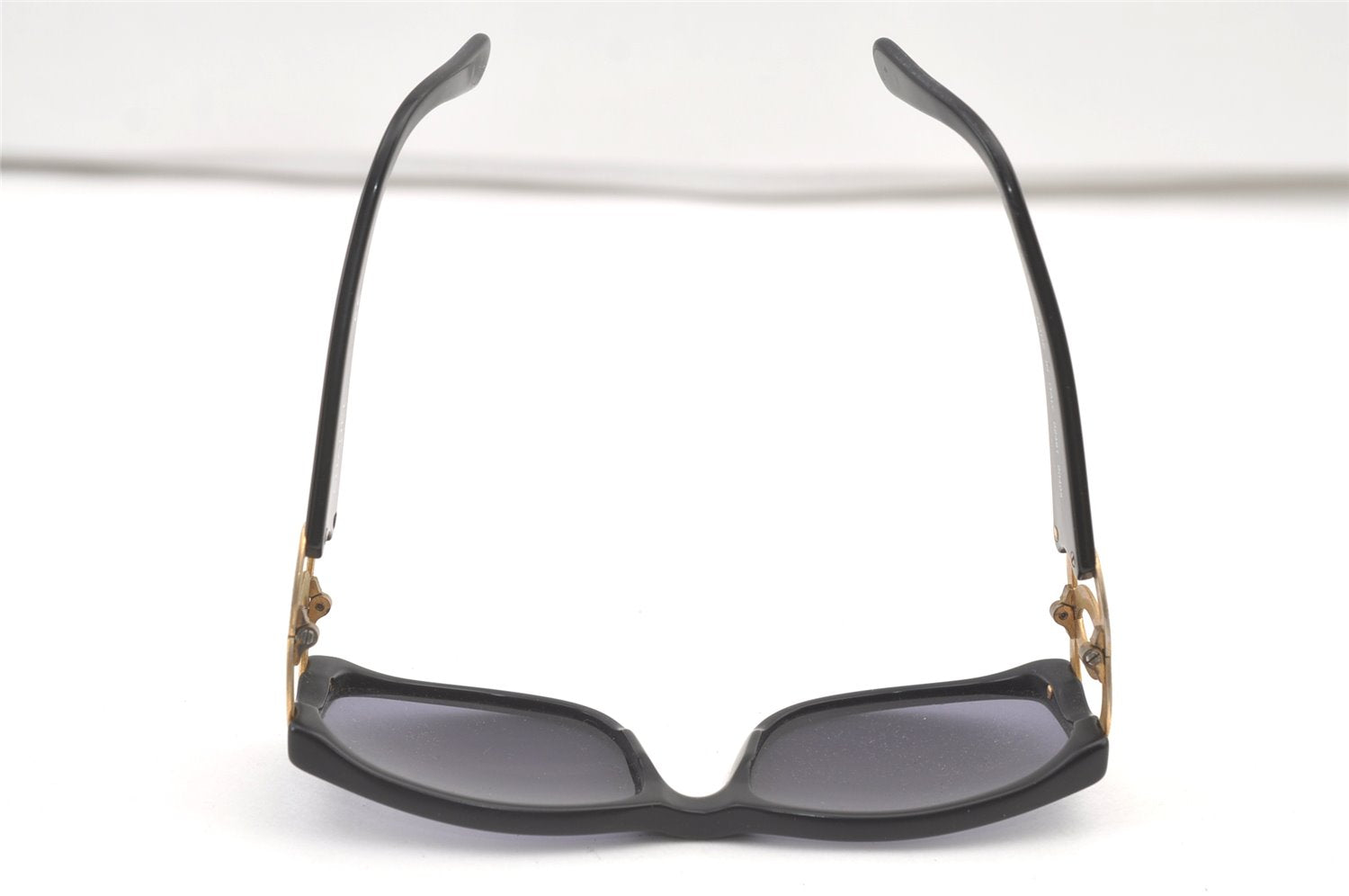 Authentic CHANEL Sunglasses CC Logos CoCo Mark 02461 Plastic Black Junk 0528K