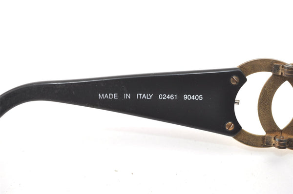 Authentic CHANEL Sunglasses CC Logos CoCo Mark 02461 Plastic Black Junk 0528K