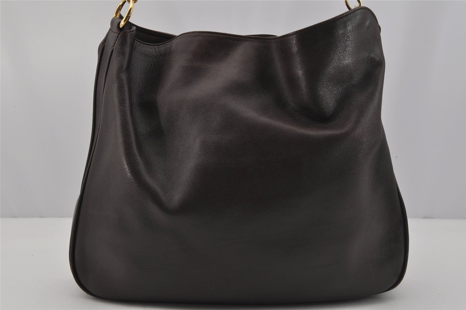 Authentic GUCCI Vintage Bamboo Shoulder Hand Bag Leather Brown Junk 0529J