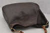 Authentic GUCCI Vintage Bamboo Shoulder Hand Bag Leather Brown Junk 0529J