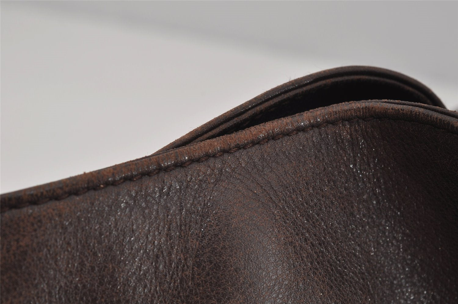 Authentic GUCCI Vintage Bamboo Shoulder Hand Bag Leather Brown Junk 0529J