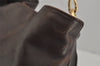 Authentic GUCCI Vintage Bamboo Shoulder Hand Bag Leather Brown Junk 0529J
