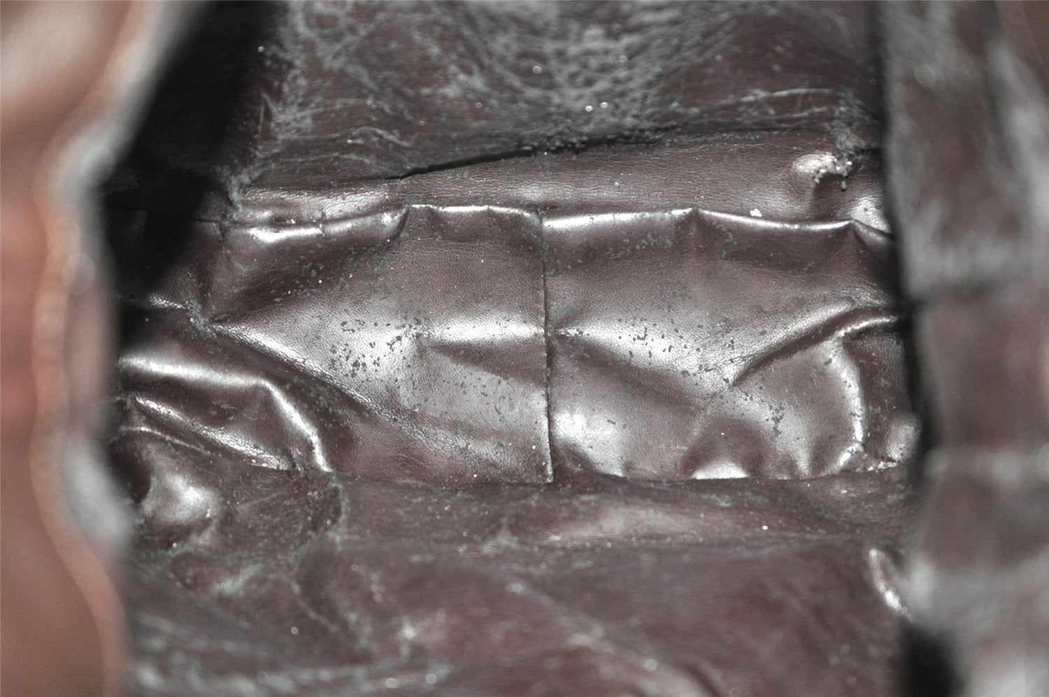 Authentic GUCCI Vintage Bamboo Shoulder Hand Bag Leather Brown Junk 0529J