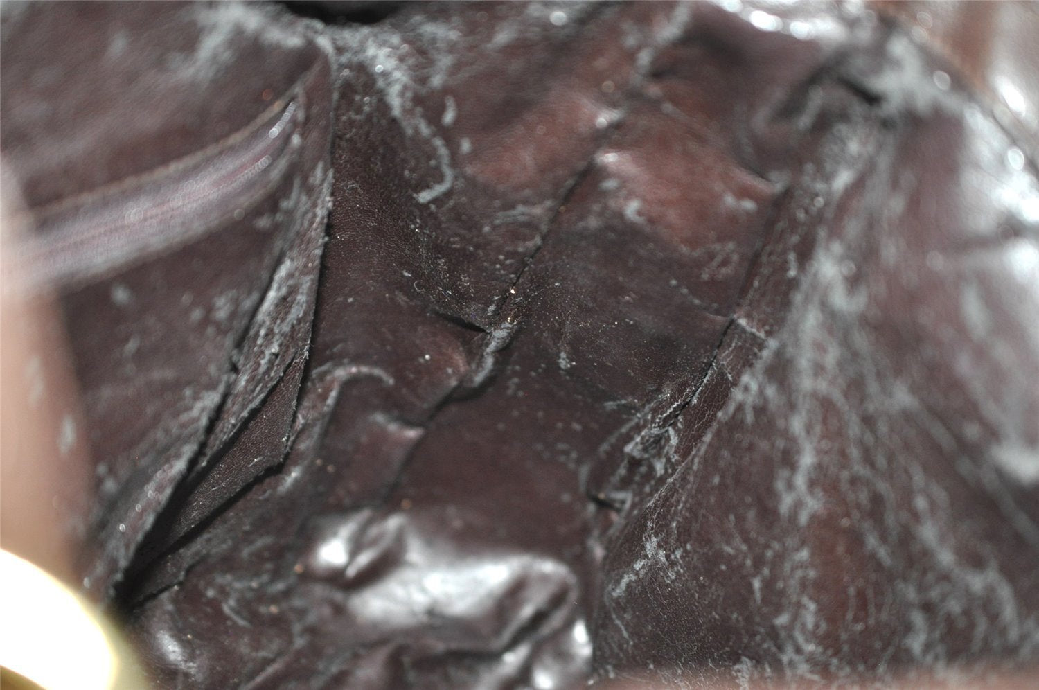 Authentic GUCCI Vintage Bamboo Shoulder Hand Bag Leather Brown Junk 0529J