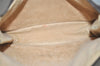 Authentic GUCCI Vintage Clutch Hand Bag Purse GG PVC Leather Brown 0529K