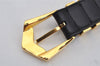 Authentic Gianni Versace Studs Belt Leather Size 85cm 33.5inches Black 0532K