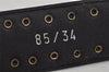 Authentic Gianni Versace Studs Belt Leather Size 85cm 33.5inches Black 0532K