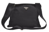 Authentic PRADA Nylon Tessuto Leather Shoulder Cross Body Bag Black 0533K