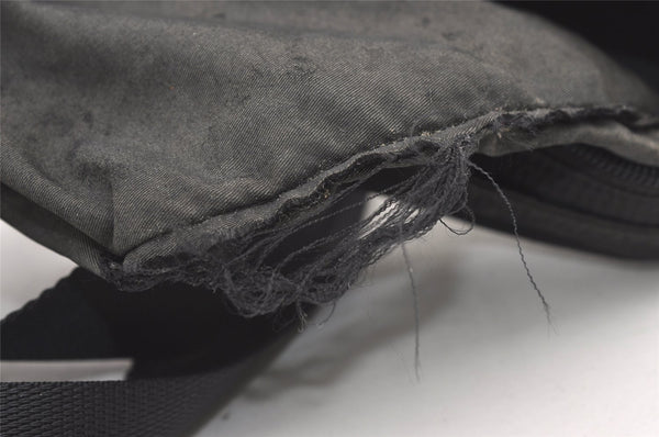 Authentic PRADA Nylon Tessuto Leather Shoulder Cross Body Bag Black 0533K
