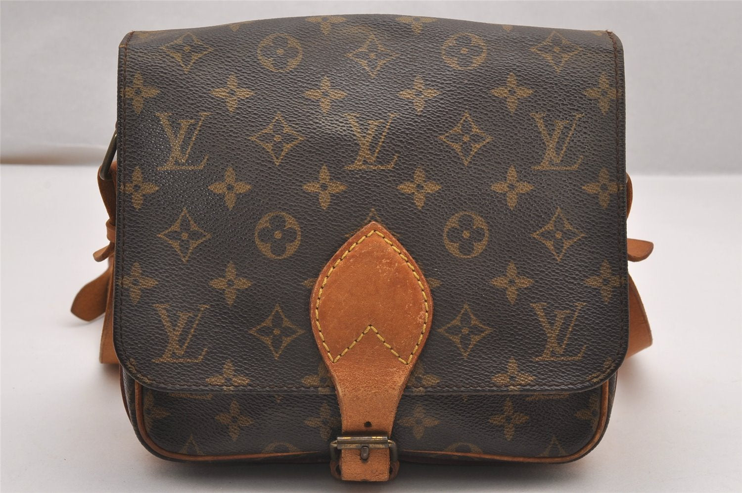 Authentic Louis Vuitton Monogram Cartouchiere MM M51253 Shoulder Cross Bag 0535J
