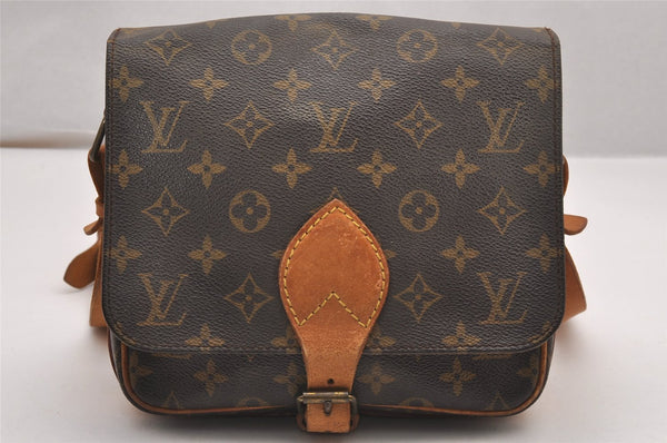 Authentic Louis Vuitton Monogram Cartouchiere MM M51253 Shoulder Cross Bag 0535J