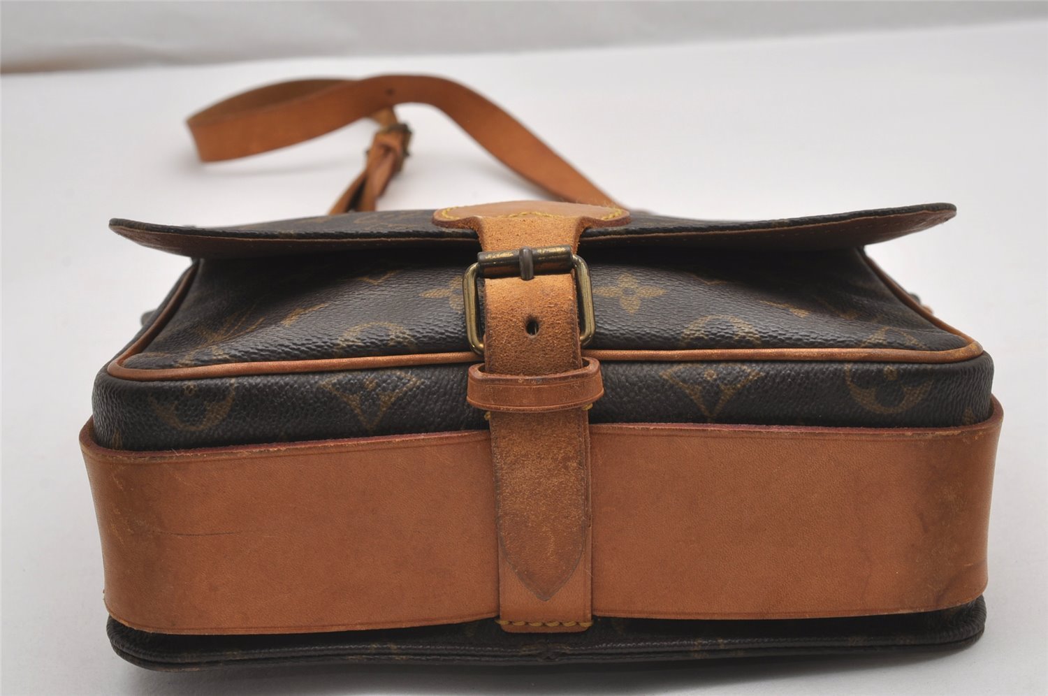 Authentic Louis Vuitton Monogram Cartouchiere MM M51253 Shoulder Cross Bag 0535J