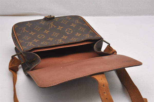 Authentic Louis Vuitton Monogram Cartouchiere MM M51253 Shoulder Cross Bag 0535J